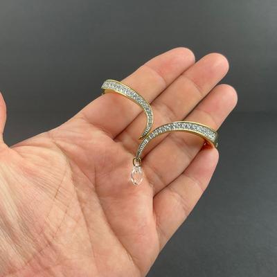 -132- SWAROVSKI | Gold Tone & Crystal Bracelet | Marked