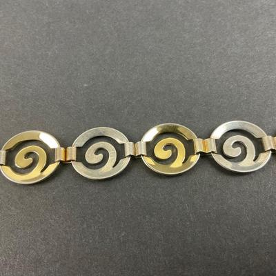 -133- SILVER | Sterling Decorative Bracelet | Marked
