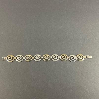 -133- SILVER | Sterling Decorative Bracelet | Marked