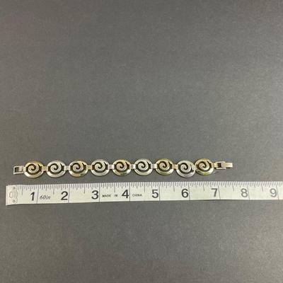 -133- SILVER | Sterling Decorative Bracelet | Marked