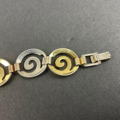 -133- SILVER | Sterling Decorative Bracelet | Marked