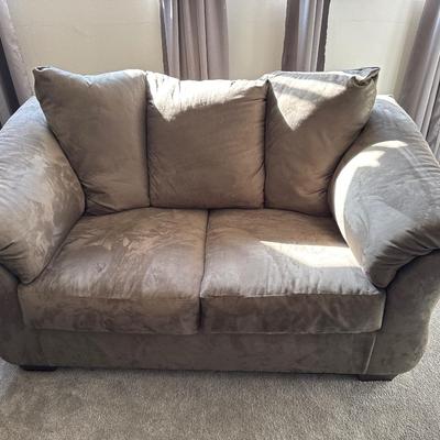 Suede love seat