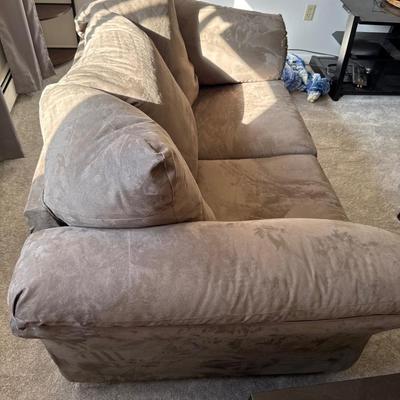 Suede love seat