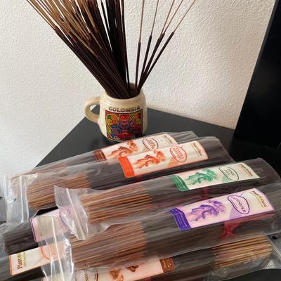 New bags of incense and Colombian cup