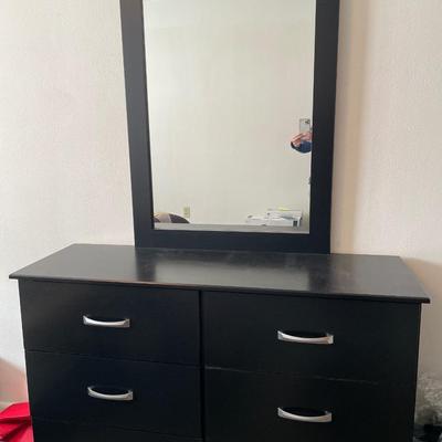 Perdue black dresser with mirror