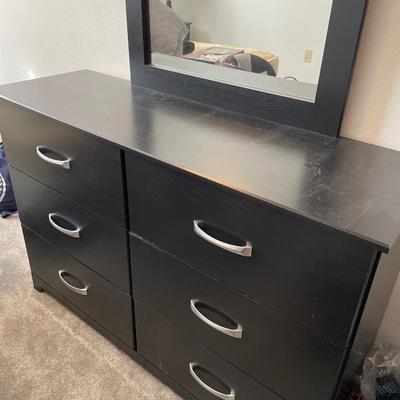 Perdue black dresser with mirror