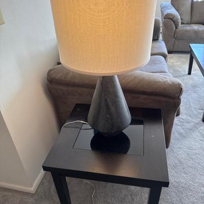 End table with lamp