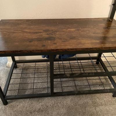Bench with coat hook