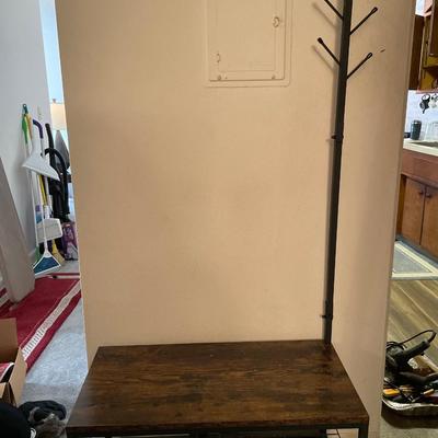 Bench with coat hook