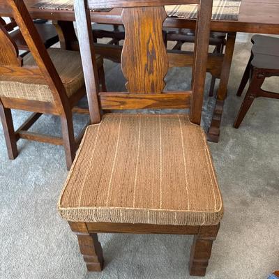 Wood Table with six chairs