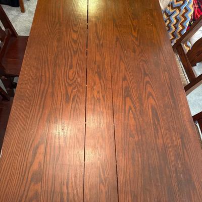 Wood Table with six chairs