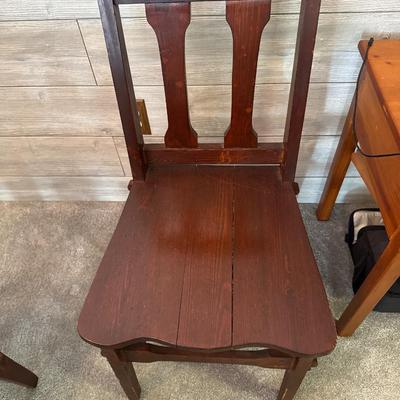 Wood Table with six chairs