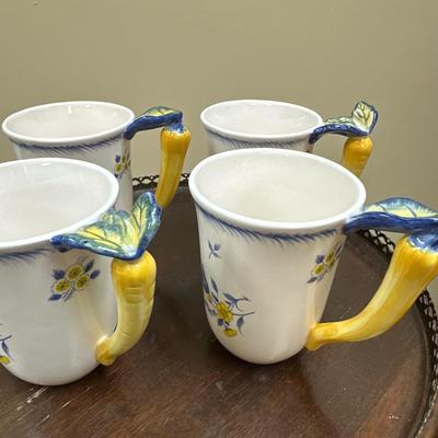 Set of 4 Spode Imperial garden mugs