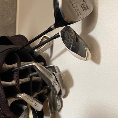 Men’s golf clubs and balls