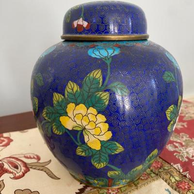 ANTIQUE CHINESE CLOISONNE ENAMEL GINGER JAR