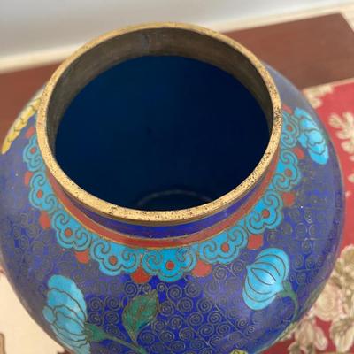 ANTIQUE CHINESE CLOISONNE ENAMEL GINGER JAR