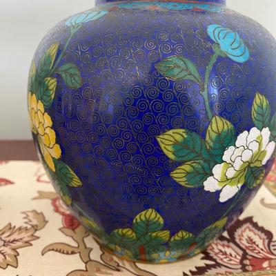 ANTIQUE CHINESE CLOISONNE ENAMEL GINGER JAR