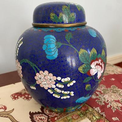 ANTIQUE CHINESE CLOISONNE ENAMEL GINGER JAR