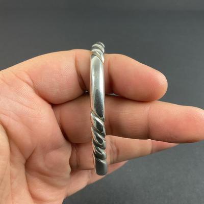 -138- SILVER | Sterling Hand Wrought 1930’s-1940’s Kalo 7 Bangle | Marked