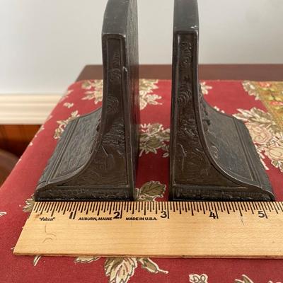 Vintage Jennings Brothers bookends Village Dancers JB Brass