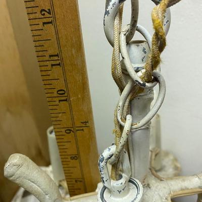 Vintage faux bamboo metal chandelier