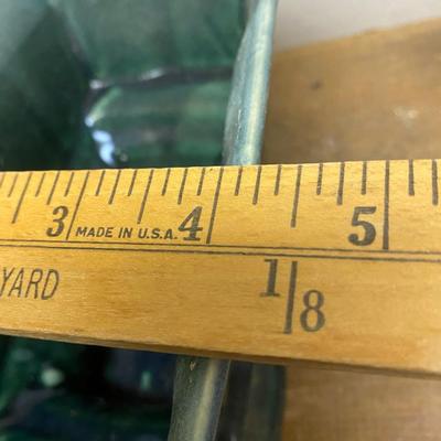 Vintage green footed planter