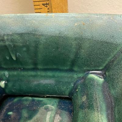 Vintage green footed planter
