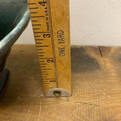 Vintage green footed planter