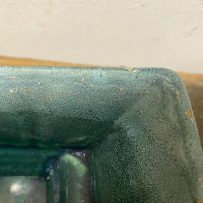 Vintage green footed planter