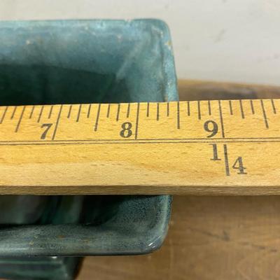 Vintage green footed planter