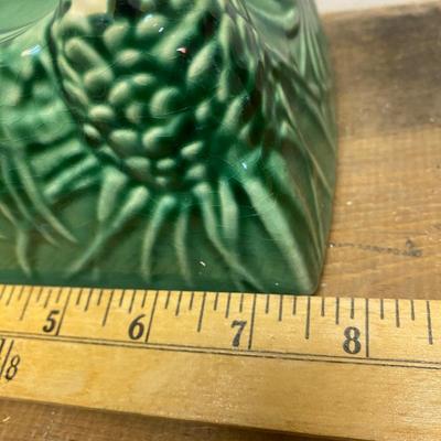 Vintage Green Mid Century McCoy Rectangular Footed Planter