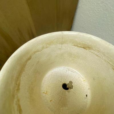 Pair of VIntage McCoy Hobnail Planters with Leaves and Berries Design