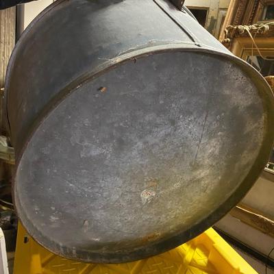 Vintage Galvanized Metal Garden Wash Tub Farm Bucket