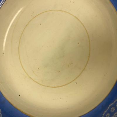 Vintage bowl with floral pattern and gold trim