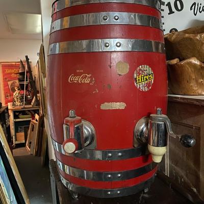 25" HIgh COCA-COLA BARREL FOUNTAIN DISPENSER
