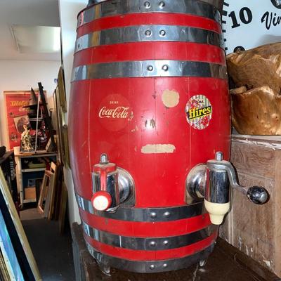 25" HIgh COCA-COLA BARREL FOUNTAIN DISPENSER