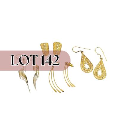-142- JEWELRY | Assorted Gold Tone Earrings
