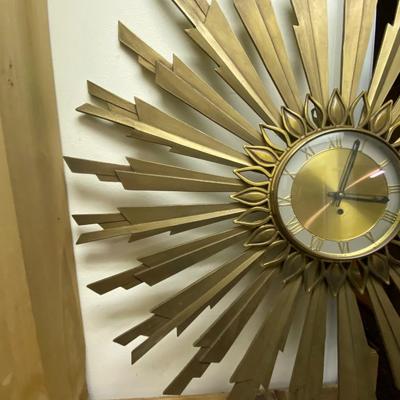 Mid Century Modern Starburst Wall Clock