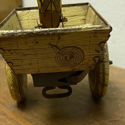 MARX TIN LITHO WIND UP HORSE W/ CAR