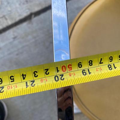 Contempo Frames Inc. Mid-Century Modern yellow vinyl chrome frame chair