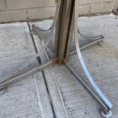 Contempo Frames Inc. Mid-Century Modern yellow vinyl chrome frame chair