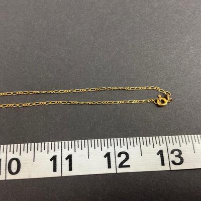 -146- GOLD | 14K JO Chain & Shell Pendant | Marked
