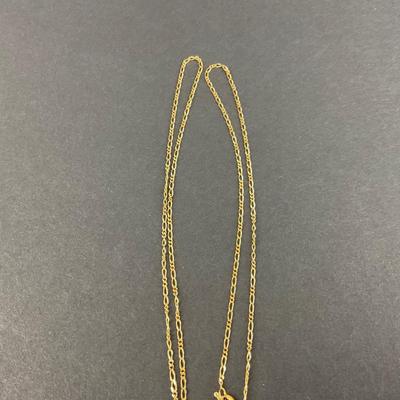 -146- GOLD | 14K JO Chain & Shell Pendant | Marked