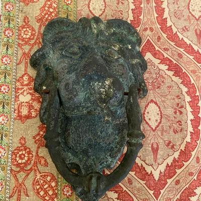 Antique Heavy Lion's Head Door Knocker
