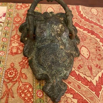 Antique Heavy Lion's Head Door Knocker