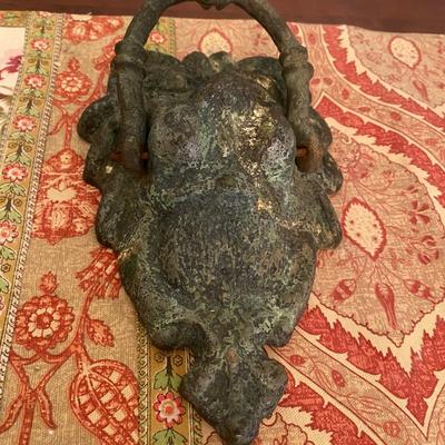 Antique Heavy Lion's Head Door Knocker