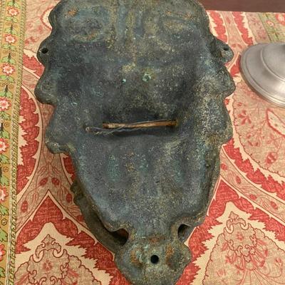 Antique Heavy Lion's Head Door Knocker