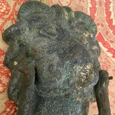 Antique Heavy Lion's Head Door Knocker