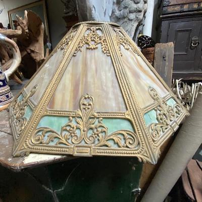 Vintage Slag Glass Lamp Shade