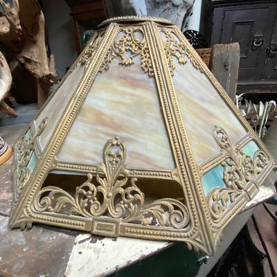 Vintage Slag Glass Lamp Shade